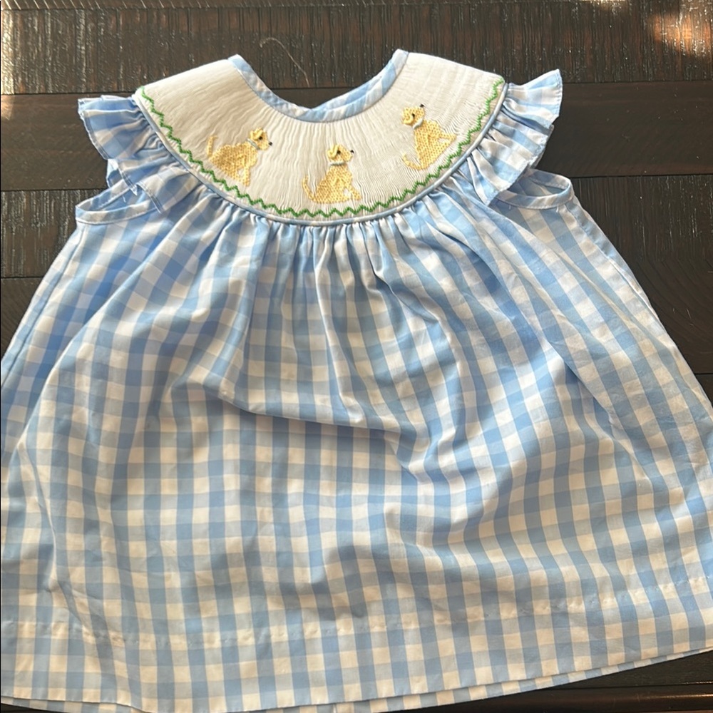 Stitch Fish Golden Days smocked dress